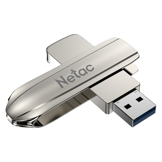 Netac U389 USB3.2 Flash Drive 128G 256G Thumb Drive Zinc Alloy Solid State U Disk 360 Rotatable 150MB/s Pendrive