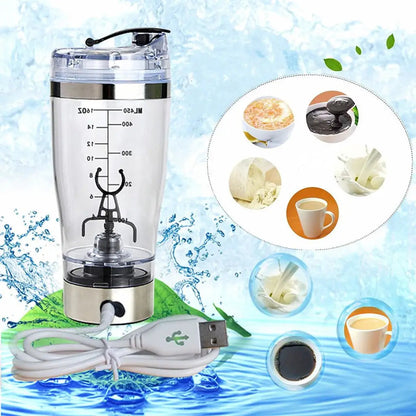 Electric Shaker Cup - 450ml Usb Fitness Protein