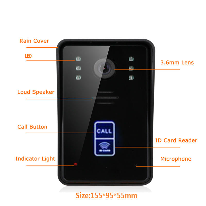 Ennio 7inch Wireless Wifi Rfid Video Door Phone Doorbell