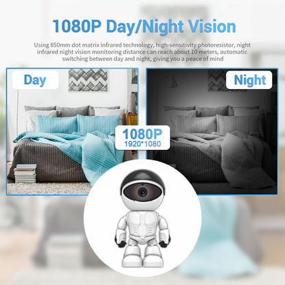 Escam Pt205 1080p Robot Ip Camera Security 360 Wifi Wireless