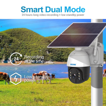 Escam Qf624 Hd 1080p Wifi Solar Panel Pt Ip Camera Cloud