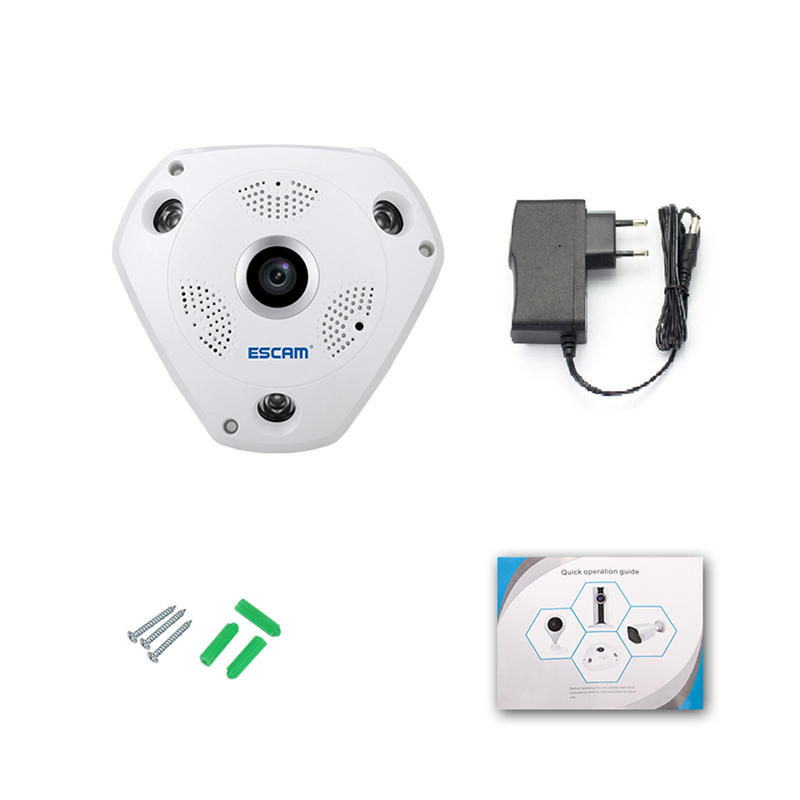 Escam Shark Qp180 960p Ip Wifi Camera 360 Degree Fisheye