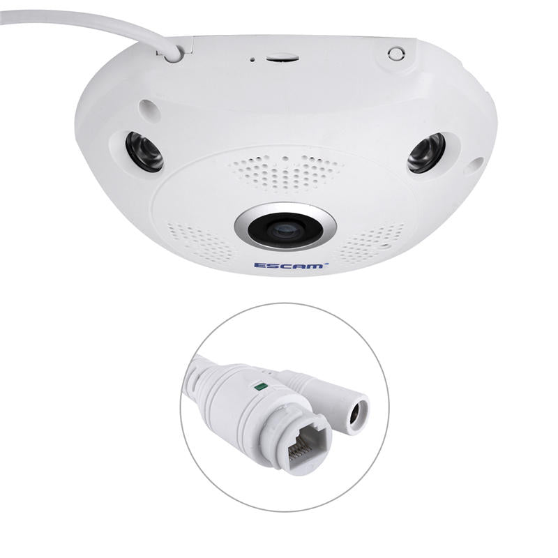 Escam Shark Qp180 960p Ip Wifi Camera 360 Degree Fisheye