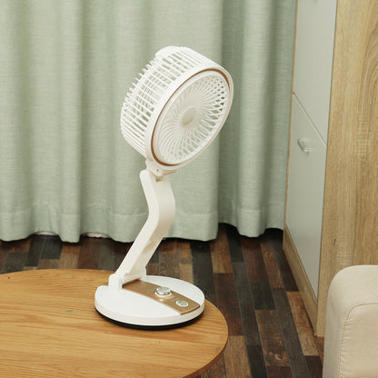 Foldable Mini Desktop Fan Usb Rechargeable Low Noise 2 Gear