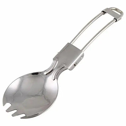 Foldable Stainless Steel Spork Spoon Fork Portable Cookout