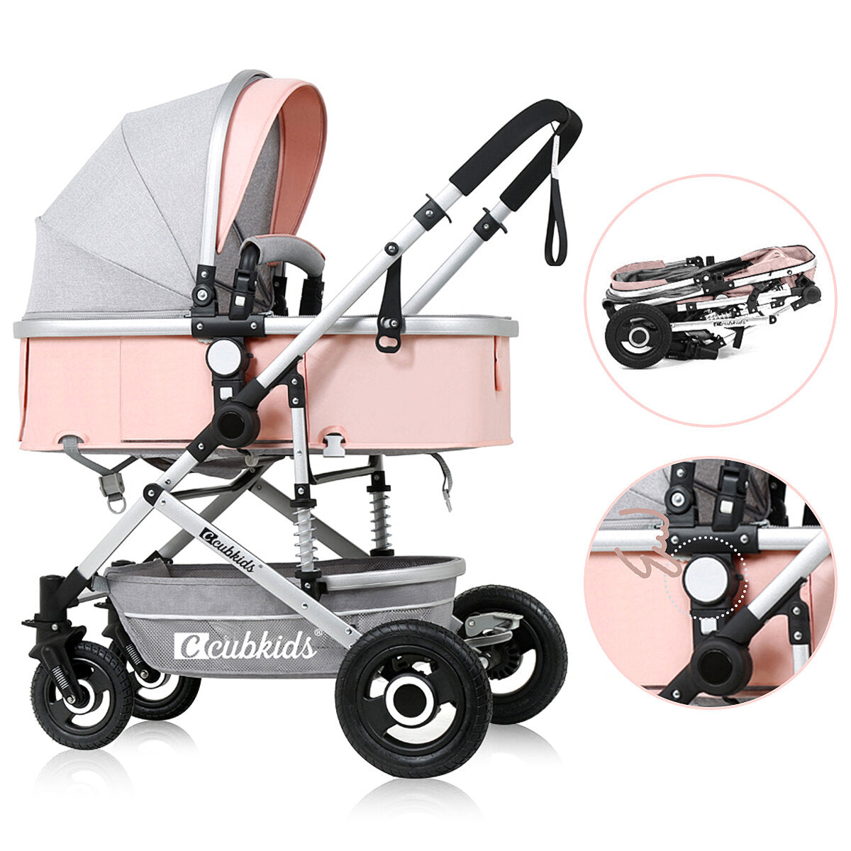 Folding Aluminum Infant Baby Stroller Kids Foldable