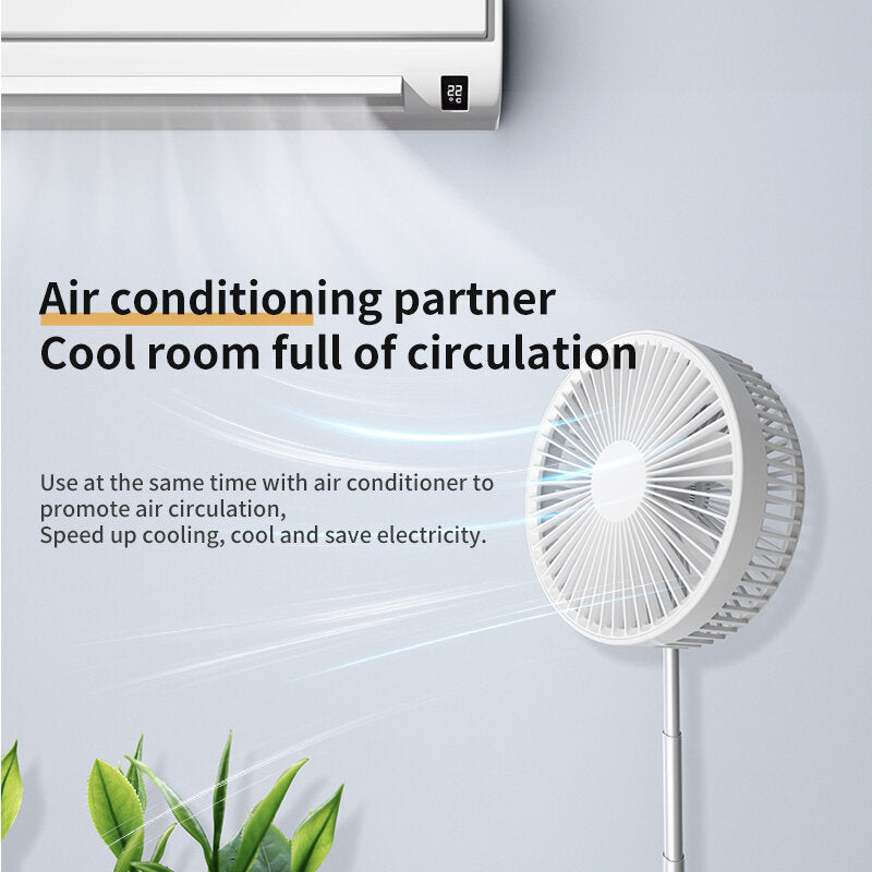 Folding Fan Usb Desktop With Remote Control 8 Inches