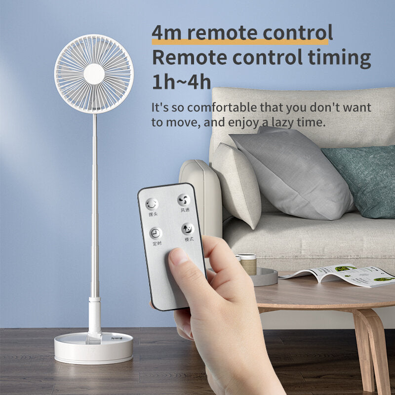 Folding Fan Usb Desktop With Remote Control 8 Inches