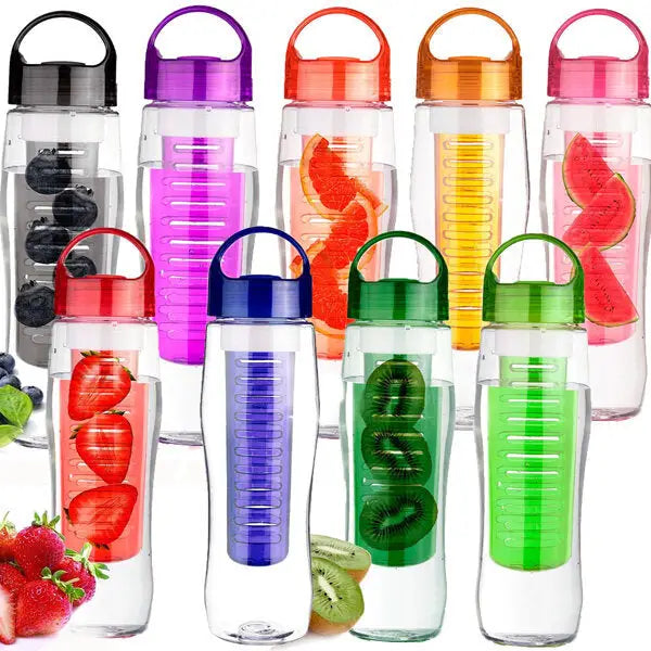 Fruit Infuser Water Bottle - 700ml Bpa-free Plastic