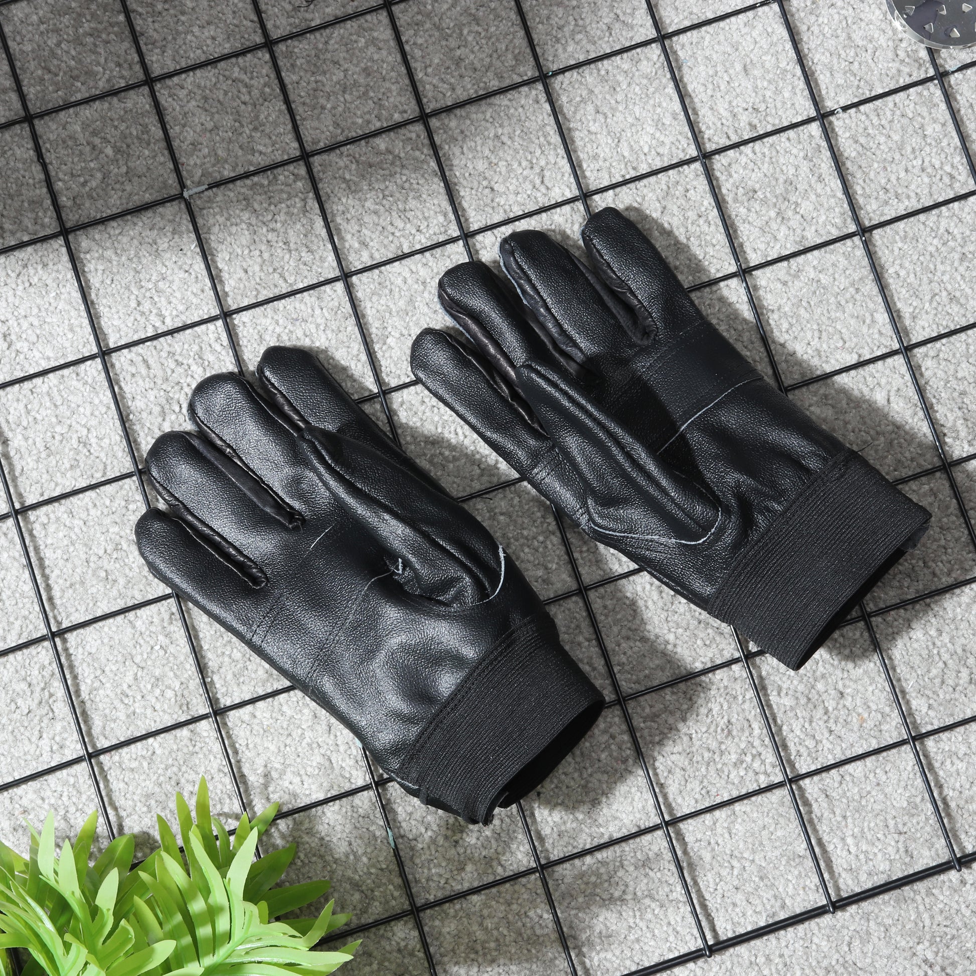 Gardening Work Protective Gloves Leather Puncture Resistant