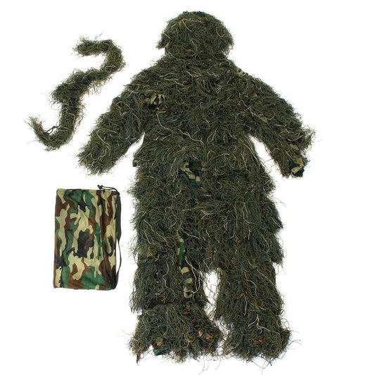 Ghillie Suit Camo 3d Woodland Camouflage Forest Hunting Hide