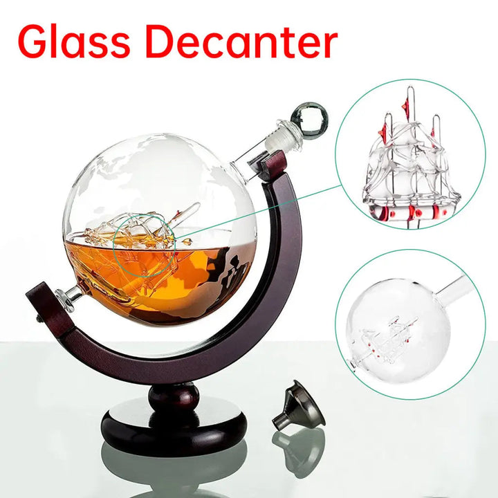 Glass Decanter - 850ml Whiskey Bottle Large Capacity