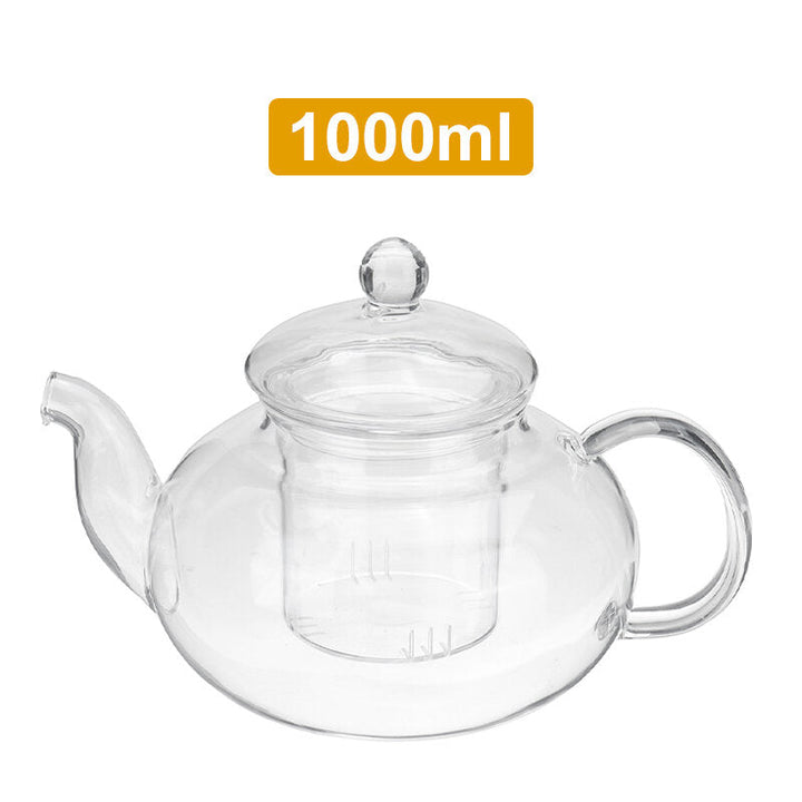 Glass Teapot 600-1000ml Coffee Pot With Stainless Steel