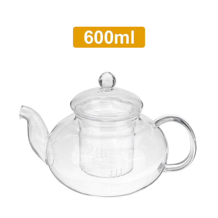 Glass Teapot 600-1000ml Coffee Pot With Stainless Steel