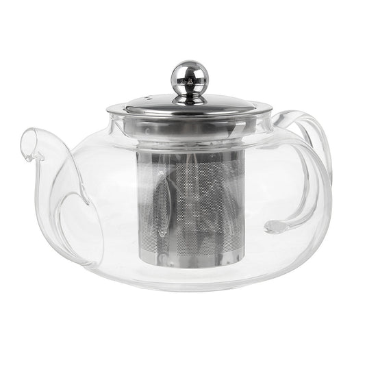 Glass Teapot 600-1000ml Coffee Tea Pot With Stainless Steel