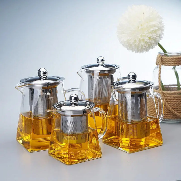 Glass Teapot With Infuser Heat Resistant