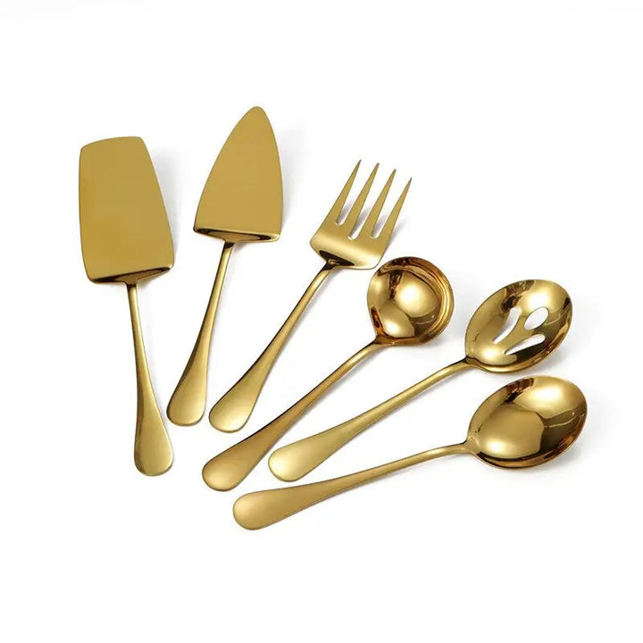 Gold Stainless Steel Western Tableware Set