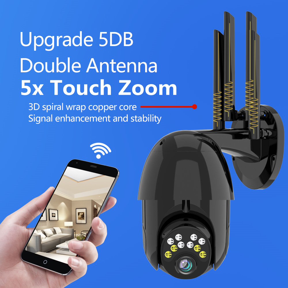 Guudgo 1080p 10led 5x Zoom Hd Outdoor Ptz Ip Camera Two Way