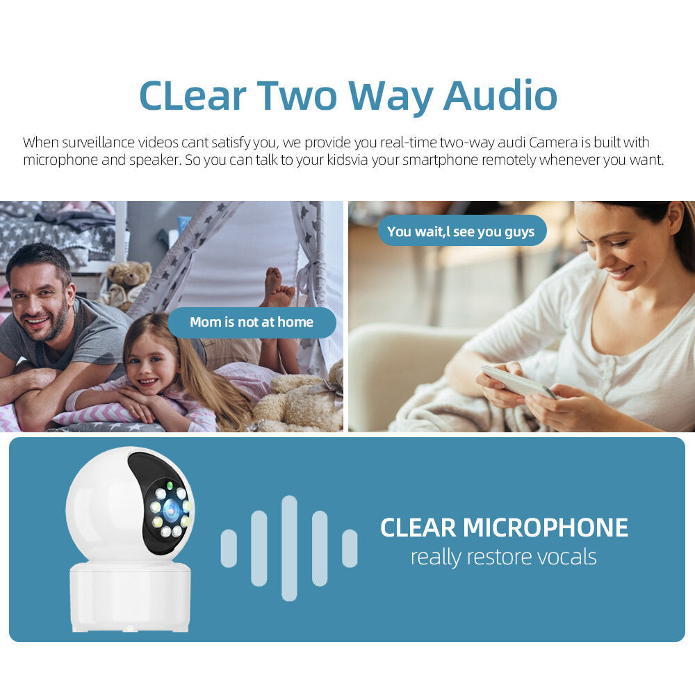 Guudgo 1080p 8 Led Indoor Ptz Wifi Ip Camera Two Way Audio