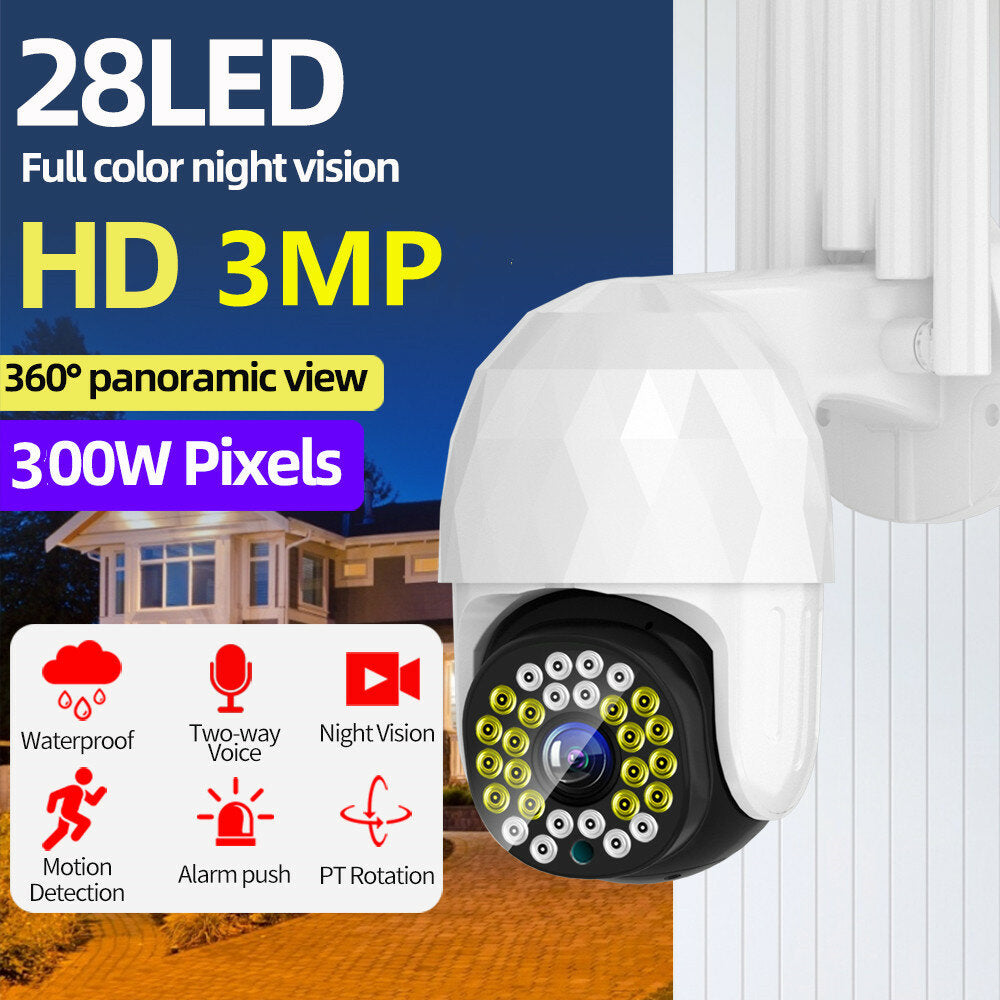 Guudgo 28led 5x Zoom Hd 3mp Ip Security Camera Outdoor Ptz