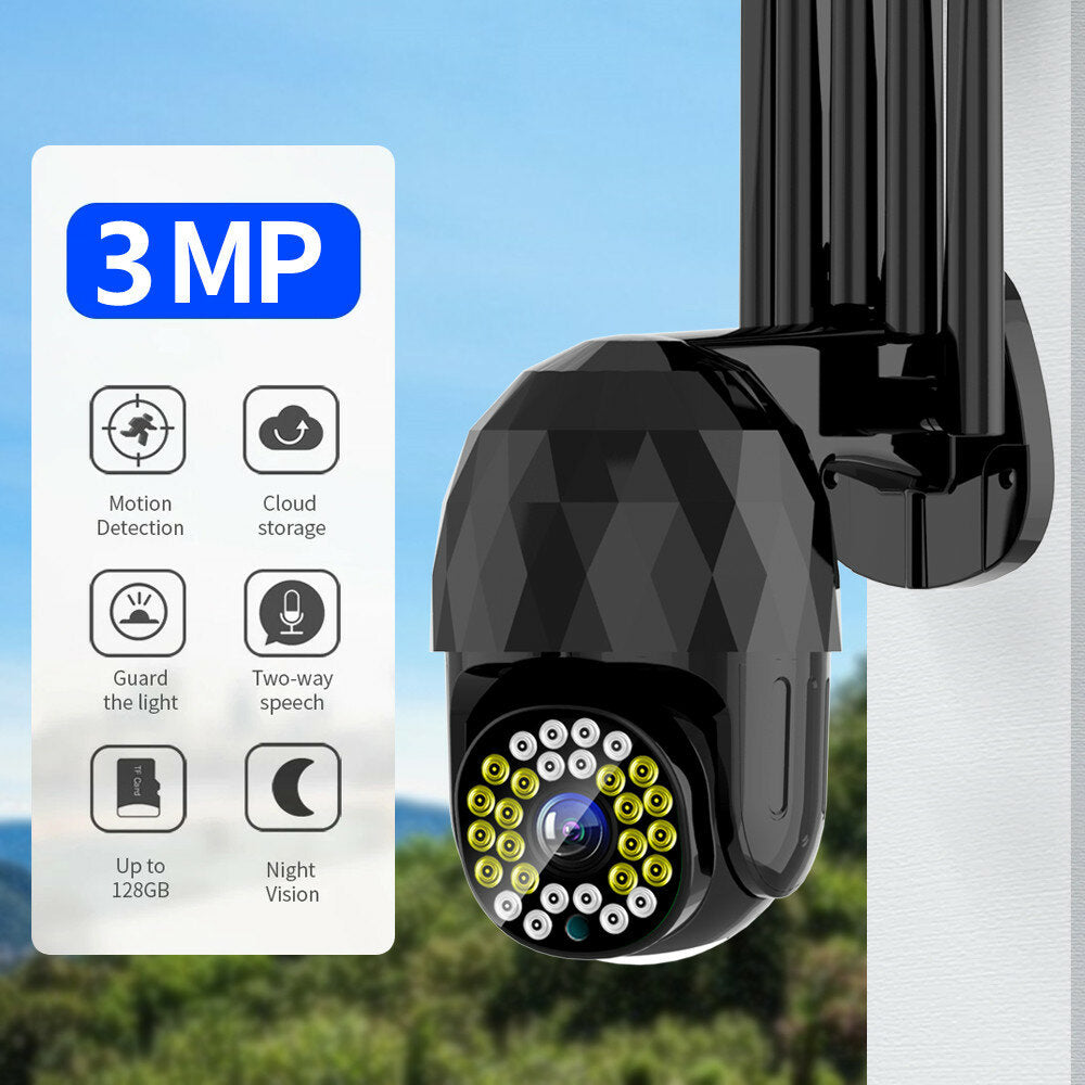 Guudgo 28led 5x Zoom Hd 3mp Ip Security Camera Outdoor Ptz