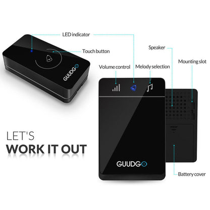 Guudgo Gd-md01 Wireless Touch Screen Music Doorbell Portable