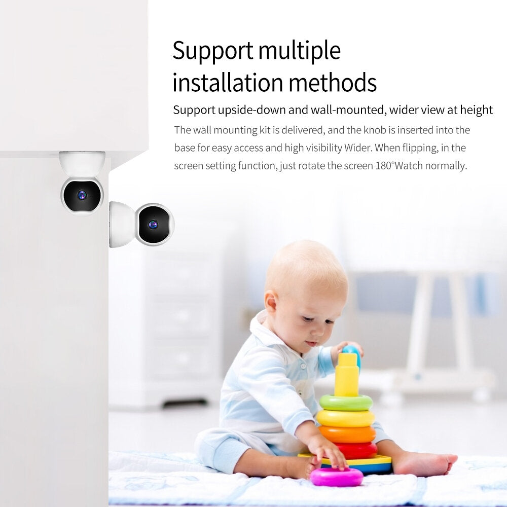 Guudgo Surveillance Camera 1080p Ip Smart Wifi 360 Angle