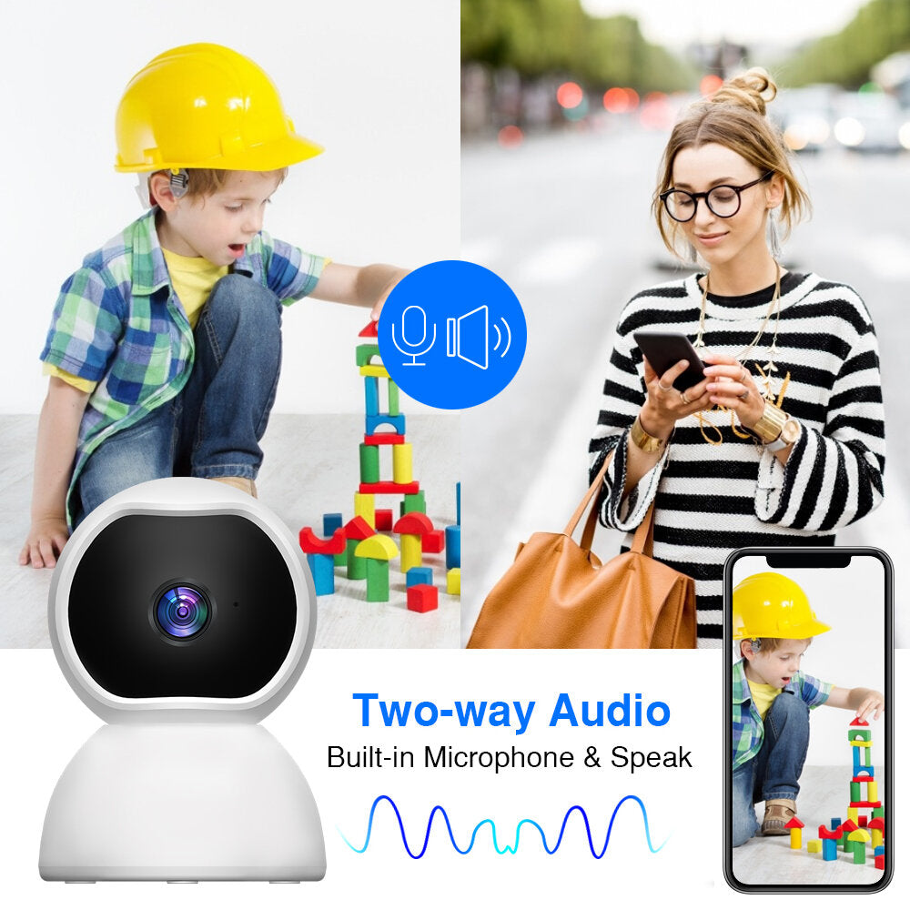 Guudgo Surveillance Camera 1080p Ip Smart Wifi 360 Angle