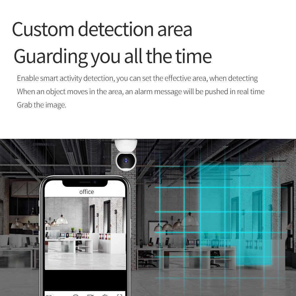Guudgo Surveillance Camera 1080p Ip Smart Wifi 360 Angle
