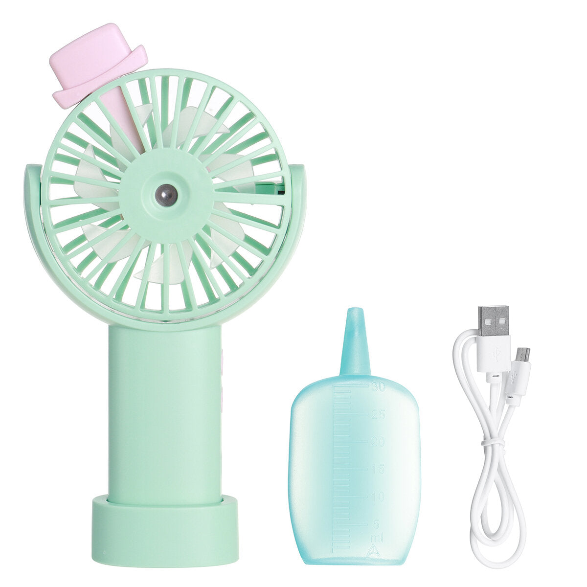 Handheld Spray Mini Fan 3-speed Adjustment Usb Charging