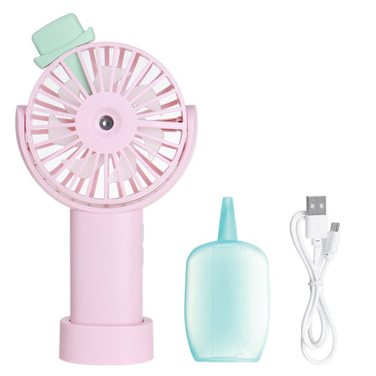 Handheld Spray Mini Fan 3-speed Adjustment Usb Charging