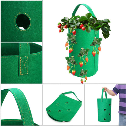 Hanging Non-woven Felt Vertical Planter Bag 11x Pockets For