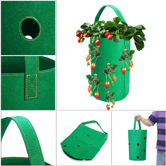 Hanging Non-woven Felt Vertical Planter Bag 11x Pockets For