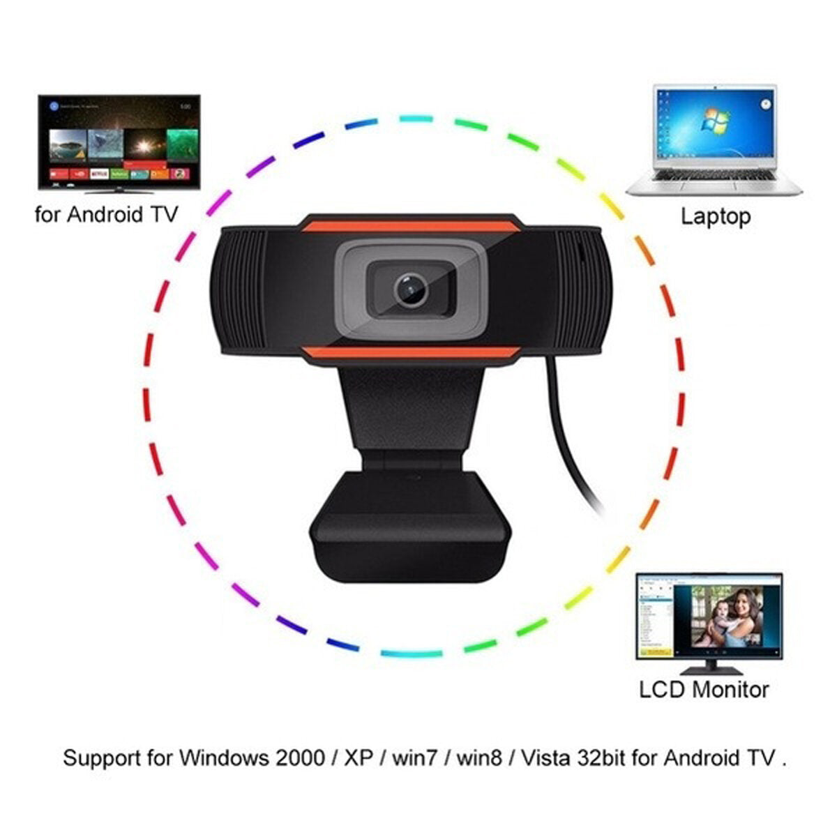 Hd Webcam Auto Focus Pc Web Usb Camera Video Conference Cams
