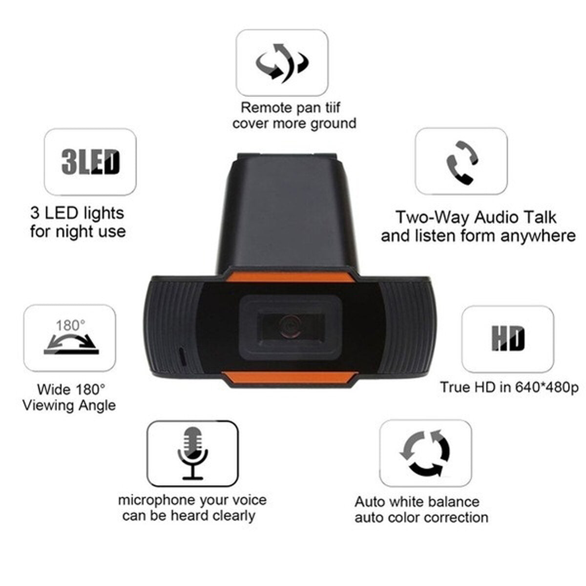 Hd Webcam Auto Focus Pc Web Usb Camera Video Conference Cams