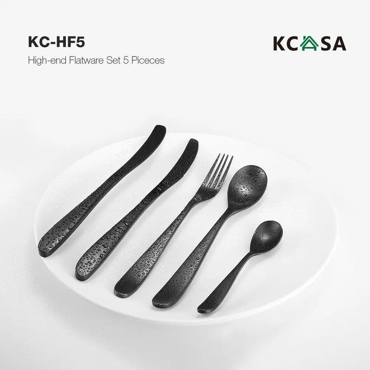 High-end Steel Flatware Set Dinnerware 5pcs