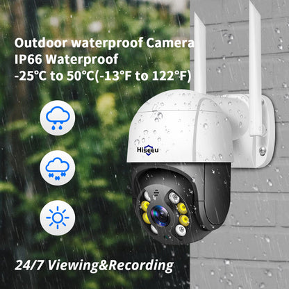 Hiseeu 1080p Speed Dome Wifi Camera 2mp Outdoor Wireless Ptz