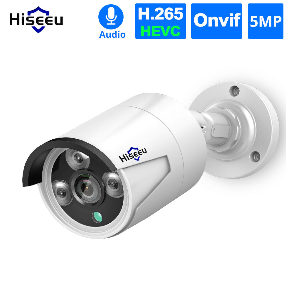 Hiseeu Hb615 H.265 5mp Security Ip Camera Poe Onvif Outdoor