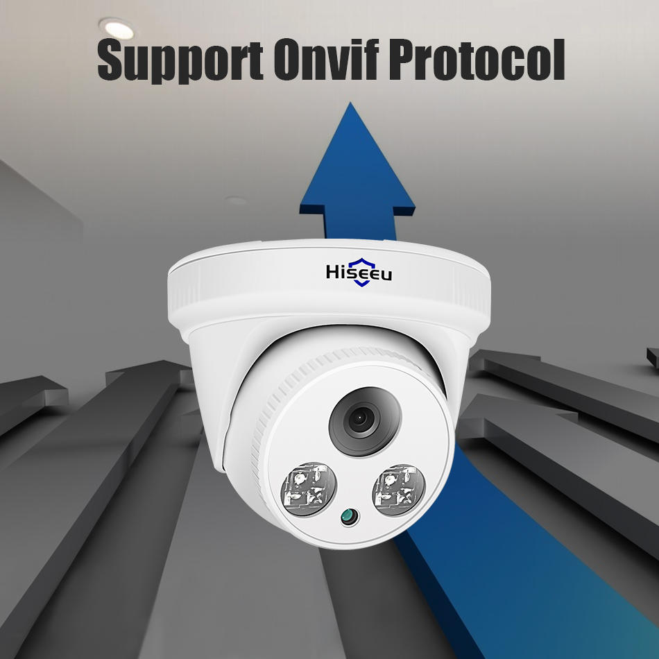 Hiseeu Hc615-p-3.6 5mp 1920p Poe Ip Camera H.265 Audio Dome