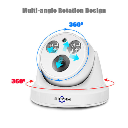 Hiseeu Hc615-p-3.6 5mp 1920p Poe Ip Camera H.265 Audio Dome