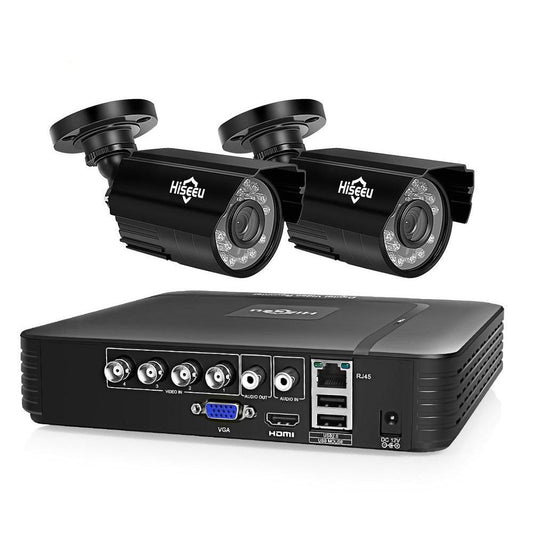 Hiseeu Hd 4ch 1080n 5 In 1 Ahd Dvr Kit Cctv System 2pcs
