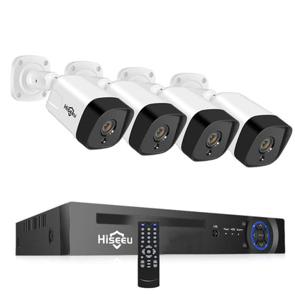Hiseeu Poe H.265+ Security 5mp Ip Camera Support Audio Night