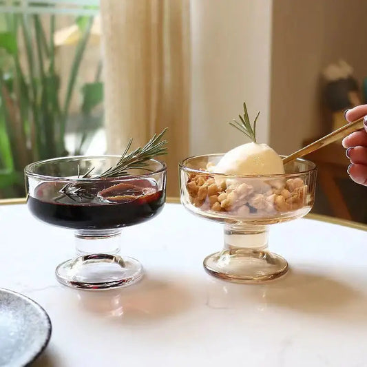 Ice Cream Glass Dessert Cup Fruit Bowl