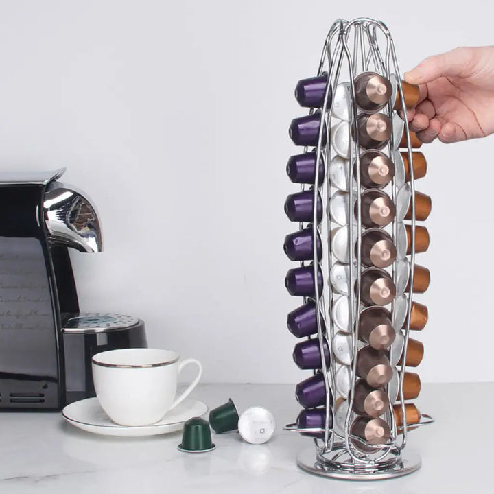 Iron Electroplating Coffee Capsules Stand Storage Rack