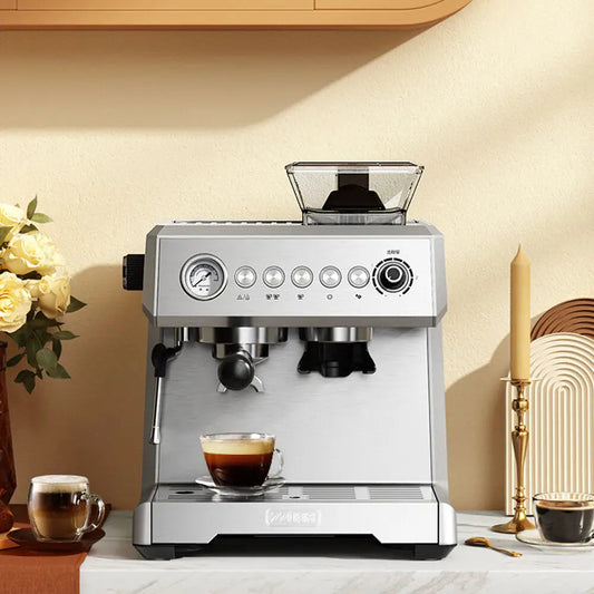 Italian Auto Coffee Maker Grinder Espresso Steam Milk