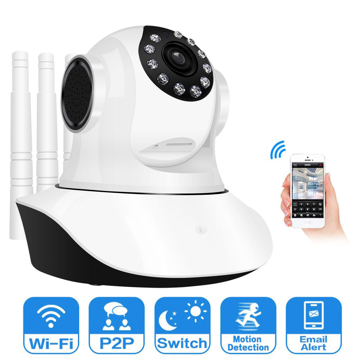 Jooan C6c Hd 1080p Wifi Ip Camera 11 Led Pt 360 Built-in