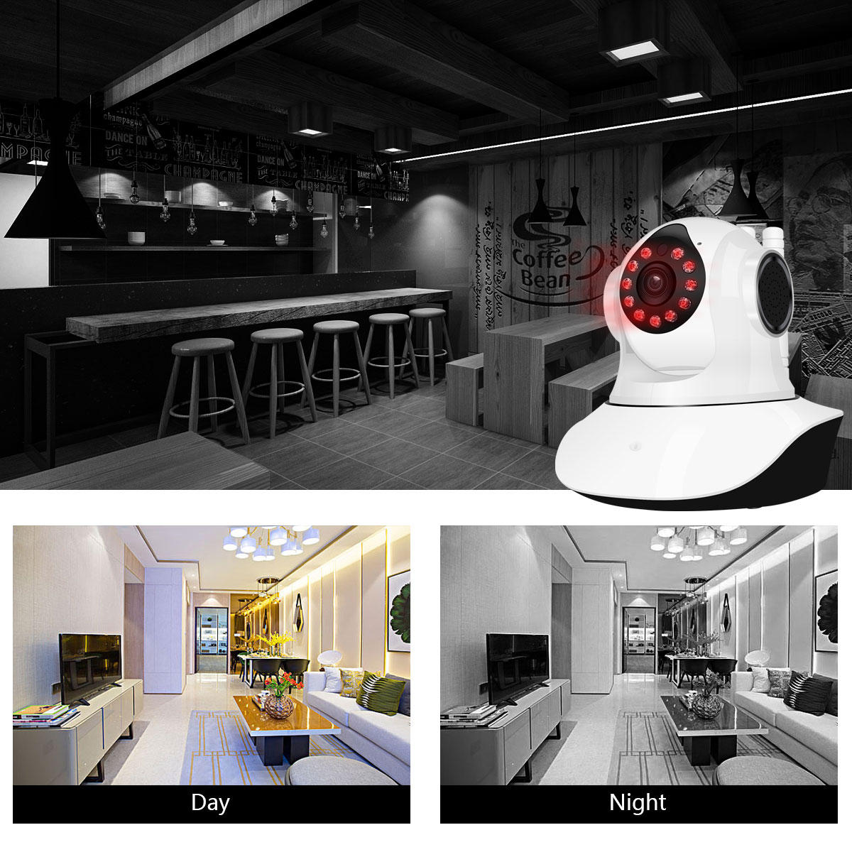 Jooan C6c Hd 1080p Wifi Ip Camera 11 Led Pt 360 Built-in