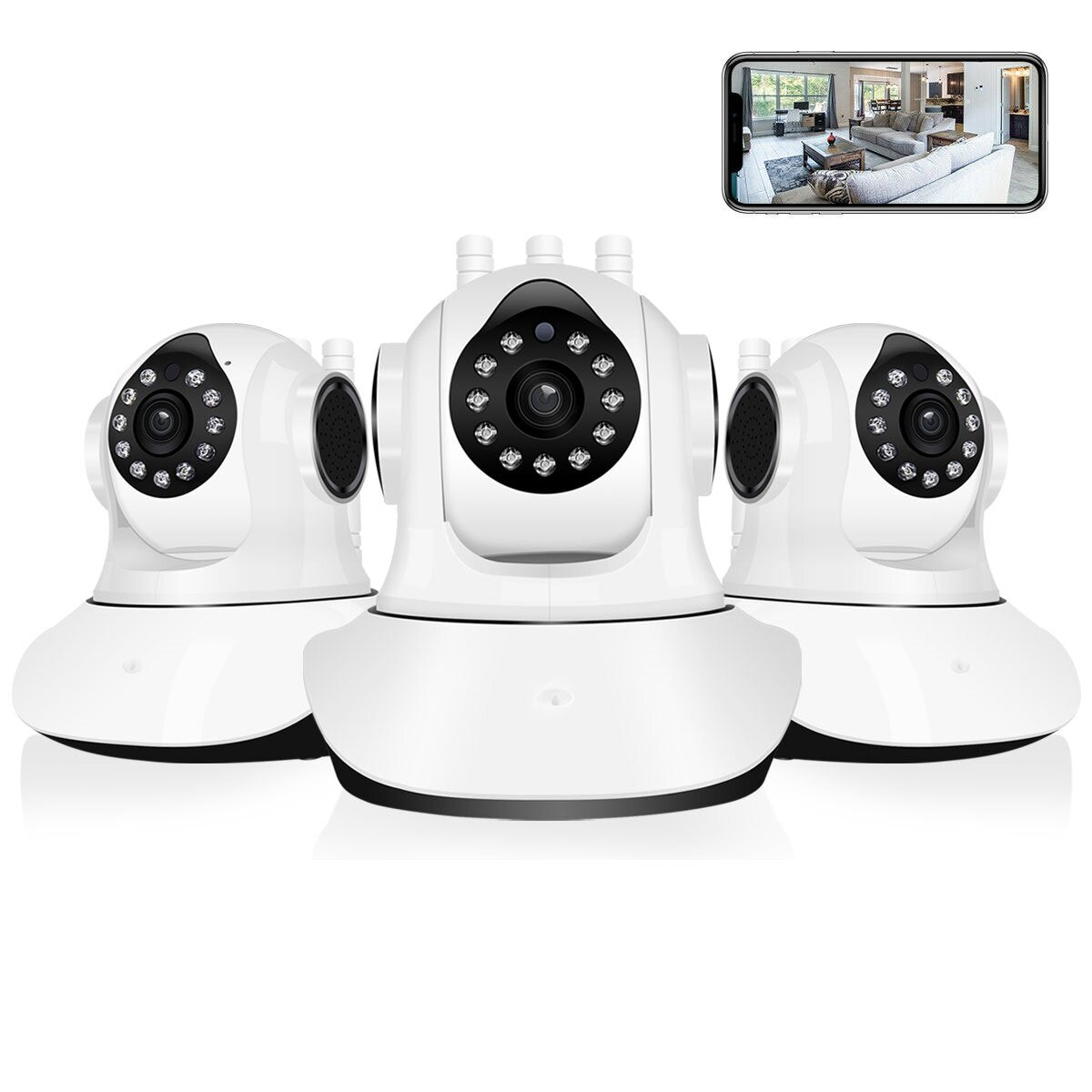 Jooan C6c Hd 1080p Wifi Ip Camera 11 Led Pt 360 Built-in