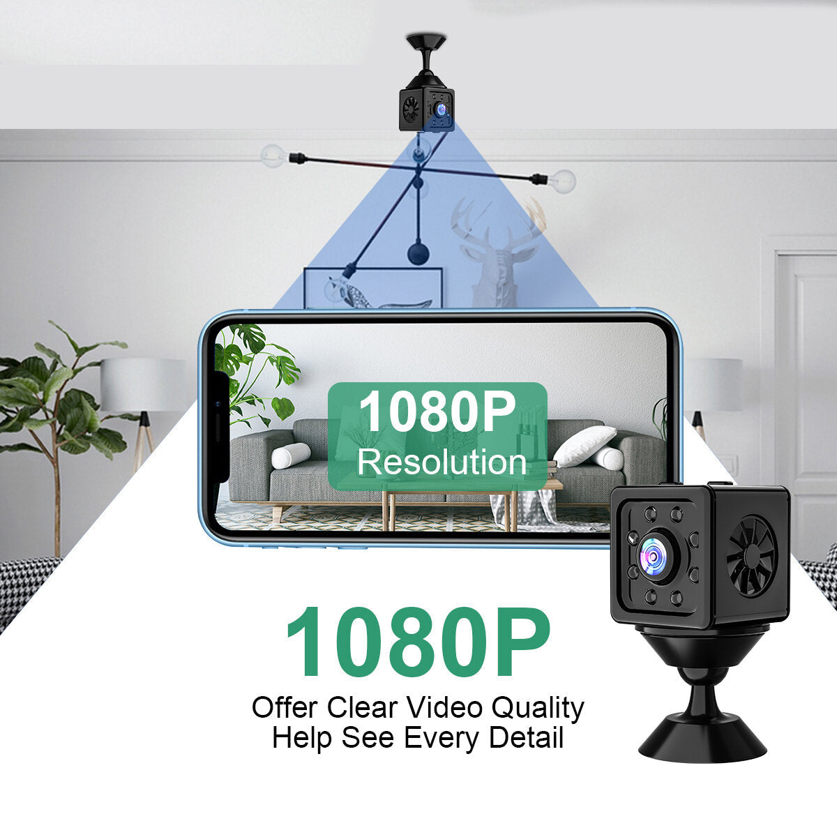 K13 1080p Ip Camera Mini Wifi Wireless Surveillance Remote