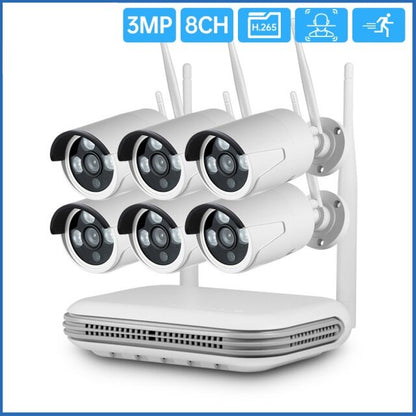 Kerui H.265 8ch Wifi Wireless Mini Nvr 3mp Security Camera